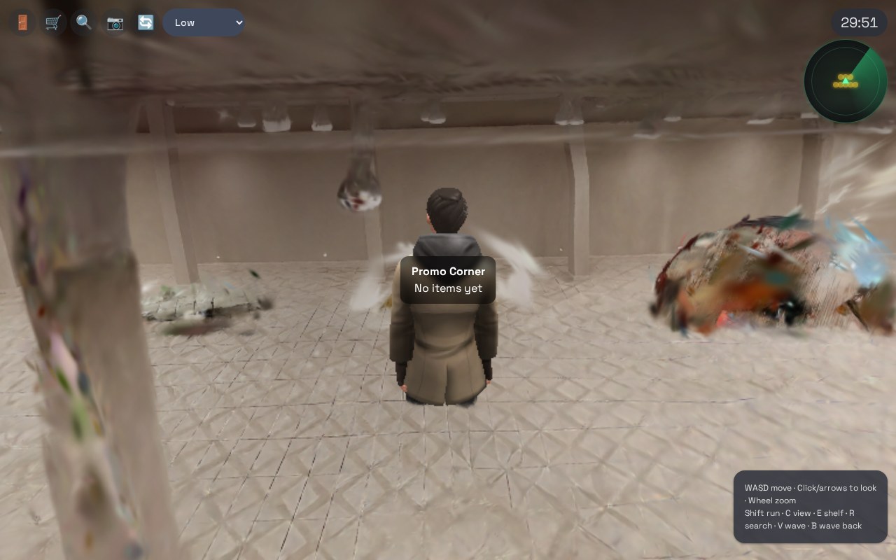 3D shop scene